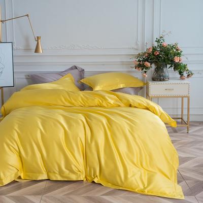 2018新款100支全棉纯色四件套 2.0m（6.6英尺）床 天鹅黄