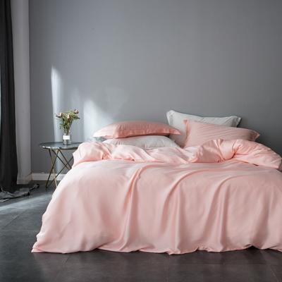 2019新款60天丝纯色四件套--单色系列 1.8m（6英尺）床 藕荷粉