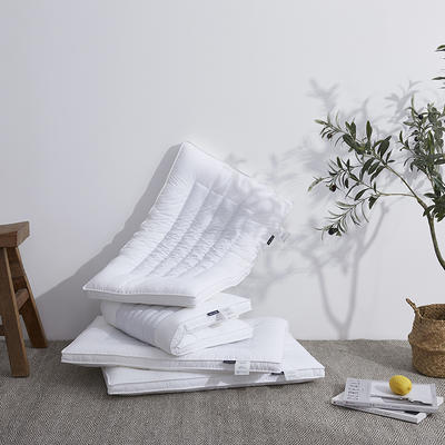 境月 爆款 全棉 美度纤维荞麦养护枕（48x74）枕头 枕芯 白