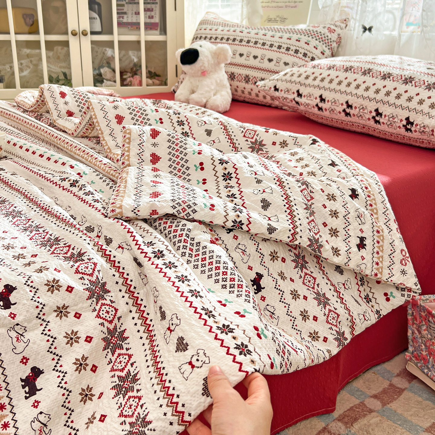 2026新款泡芙棉夏被四件套双层纱泡芙纱单夏被