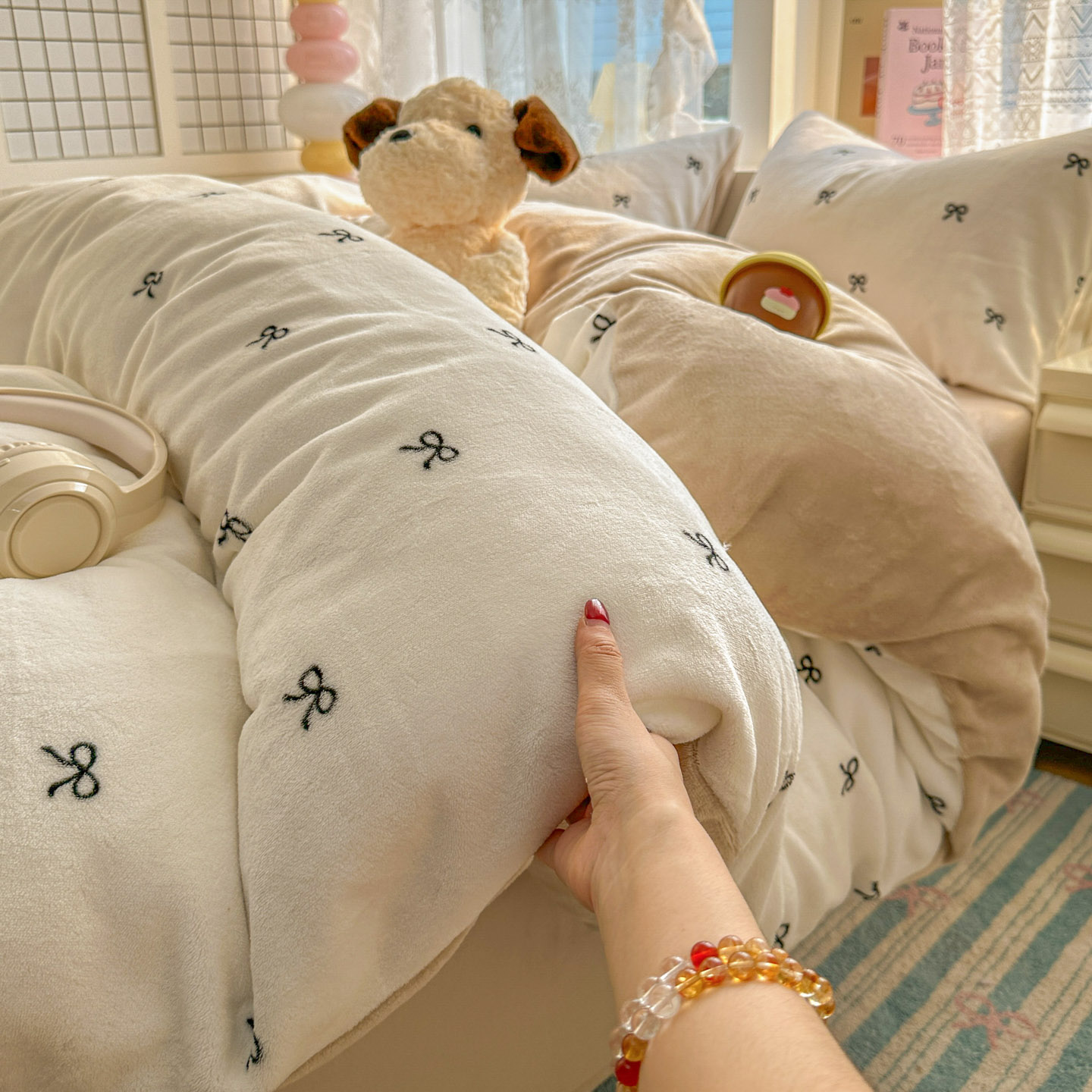 2025新款牛奶绒简约款四件套小清新牛奶绒床单款床笠款