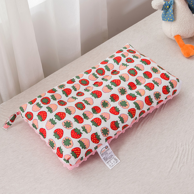 2022新款-豆豆绒可水洗枕定型枕 30*50cm/只 草莓