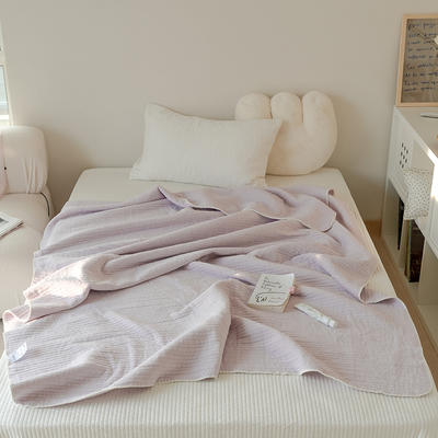 2021新款绗缝夹棉盖毯毯子 150x200cm 桃紫