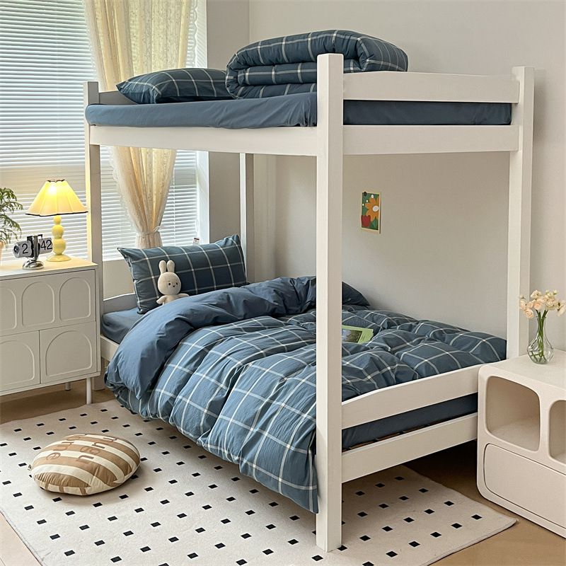 2025新款全棉色织水洗棉学生季-系列 蓝灰大格