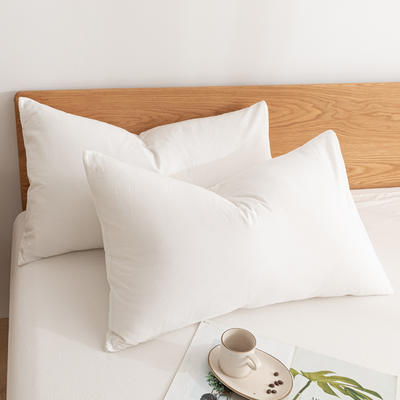 2021新款全棉水洗棉床品套件单品系列-枕套 48×74cm/一对 本白