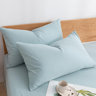 2021新款全棉水洗棉床品套件单品系列-枕套 48×74cm/一对 繁星蓝