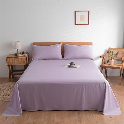 2023新款全棉色织水洗棉系列单品床单 160*230cm 浅紫