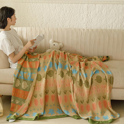 2024新款竹纤维毛巾被竹棉冷感毯子夏季盖毯 150*200-盖毯 丰彩