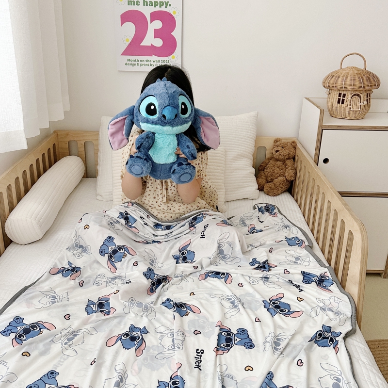 2023新款正版迪士尼竹纤维凉感毯 空调毯 婴儿车盖毯 宝宝抱毯 80*120cm 史迪仔