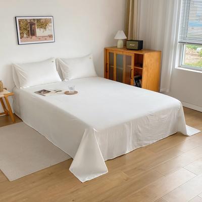 2021新款日式水洗棉色织单床单 120*230cm单床单 本白