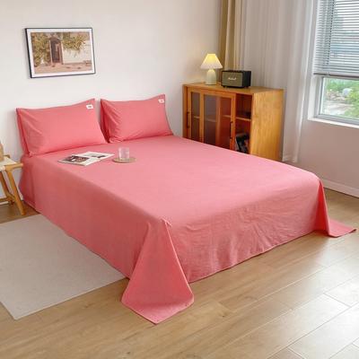 2021新款日式水洗棉色织单床单 120*230cm单床单 西洋红