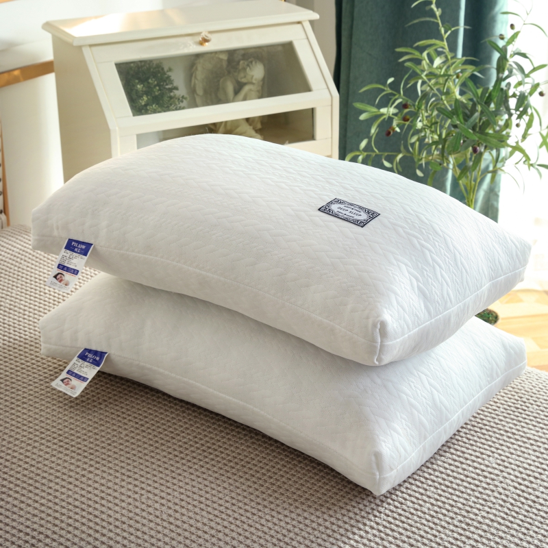 2022新款针织棉枕头枕芯 低枕白色