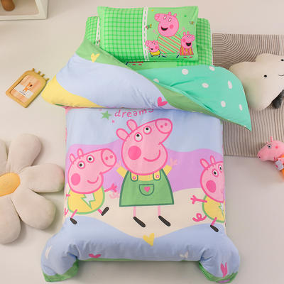 2023新款正版小猪佩奇幼儿园套件系列 被套+床垫套+枕套 佩奇梦想