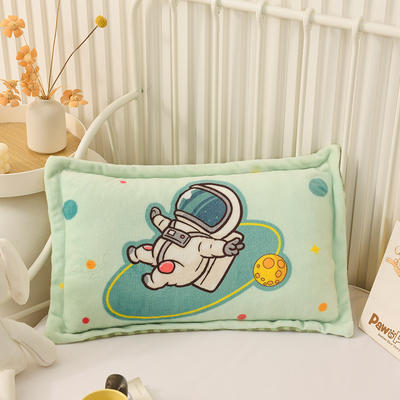 2023新款卡通宝宝绒幼儿园儿童枕套 40*60cm枕套一只(不含芯） 太空人