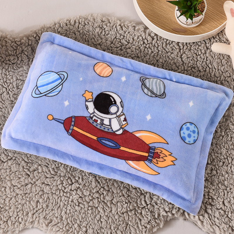 2023新款卡通宝宝绒幼儿园儿童枕套 30*50cm枕套一只(不含芯） 太空船