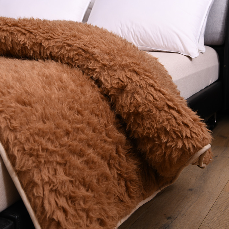2023新款澳洲纯羊毛床垫 100x200cm 驼色短毛