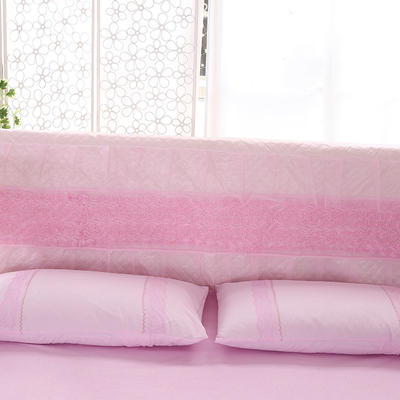 2018新款蕾丝床头罩 150cm宽*50cm高 玫瑰公主粉色