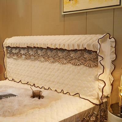 2021新款夹棉水晶绒系列（光影流年）床头罩 1.8m*0.6m 米黄