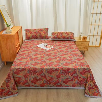 2023新款床盖全棉三层毛巾被床盖80支细沙床盖 150x200cm 榆花