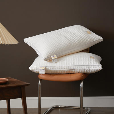 微枕芯A类针织棉20%大豆纤维枕头 单人定型颈椎低枕芯 高枕 (白色)
