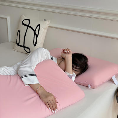 2022新款生物基豆芙面包枕头枕芯 中低款 40*70*8cm粉色