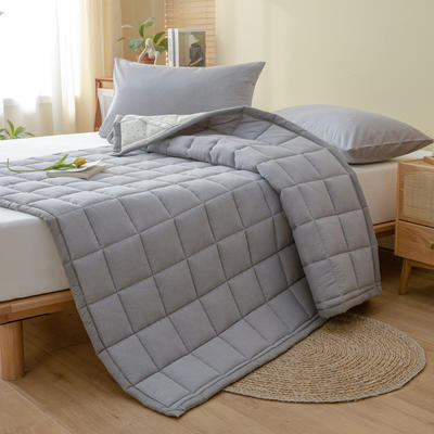 2023新款色织水洗全棉新疆棉花床垫加厚床褥垫被 0.9*2.0m 灰色