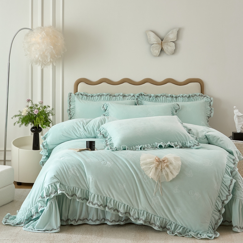 2025新款加厚婴儿绒韩版多功能被子被套床盖四件套-知音