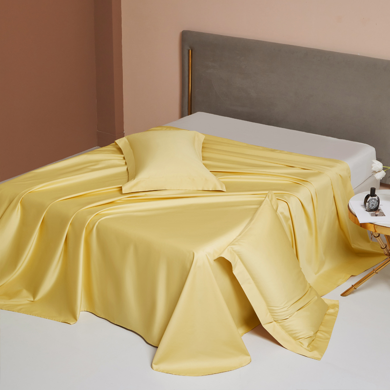 柔系列A类100支长绒棉单品床单 245cmx250cm 柠檬黄