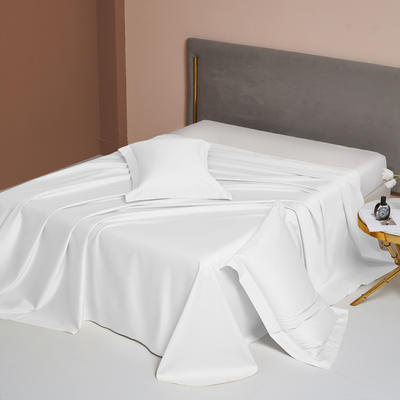 柔系列A类100支长绒棉单品床单 245cmx250cm 纯洁白