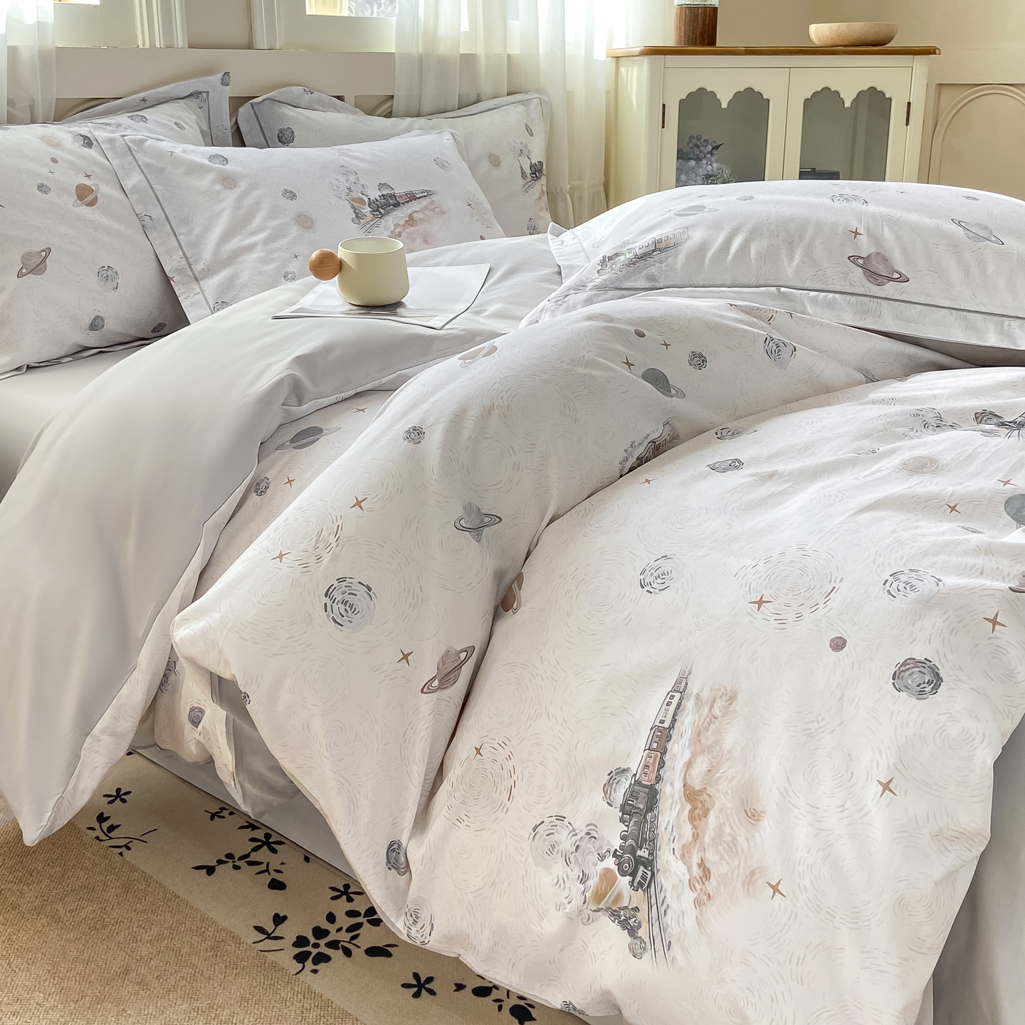 2026新款40支全棉花卉13376数码印花四件套-第一批 星梦