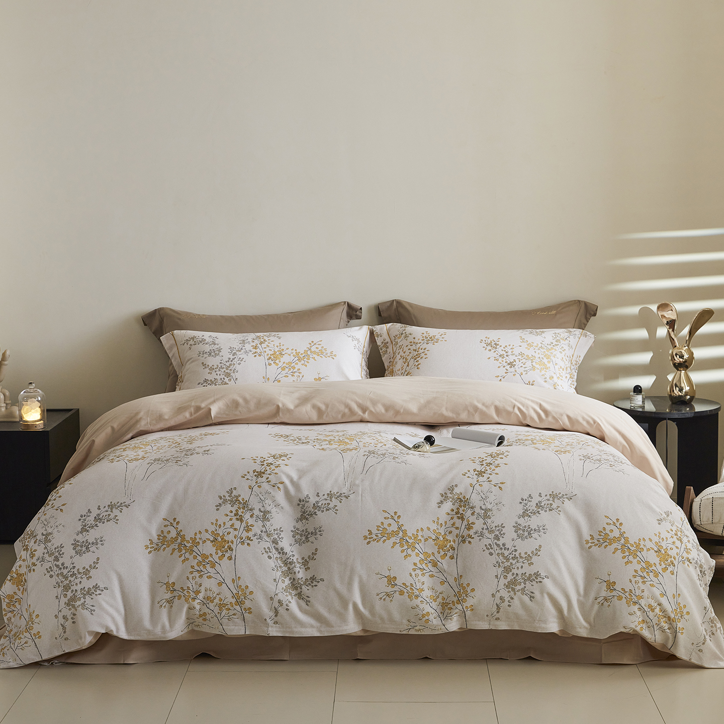 2025新款秋冬全棉生态磨毛四件套 境禾-玉