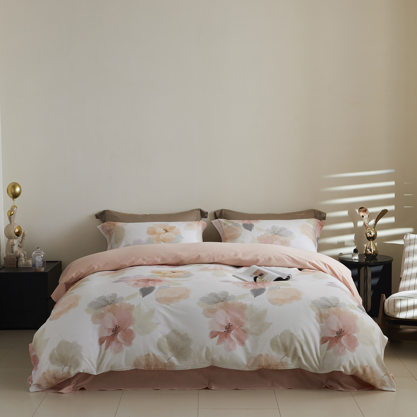 2025新款秋冬全棉生态磨毛四件套 夕雾