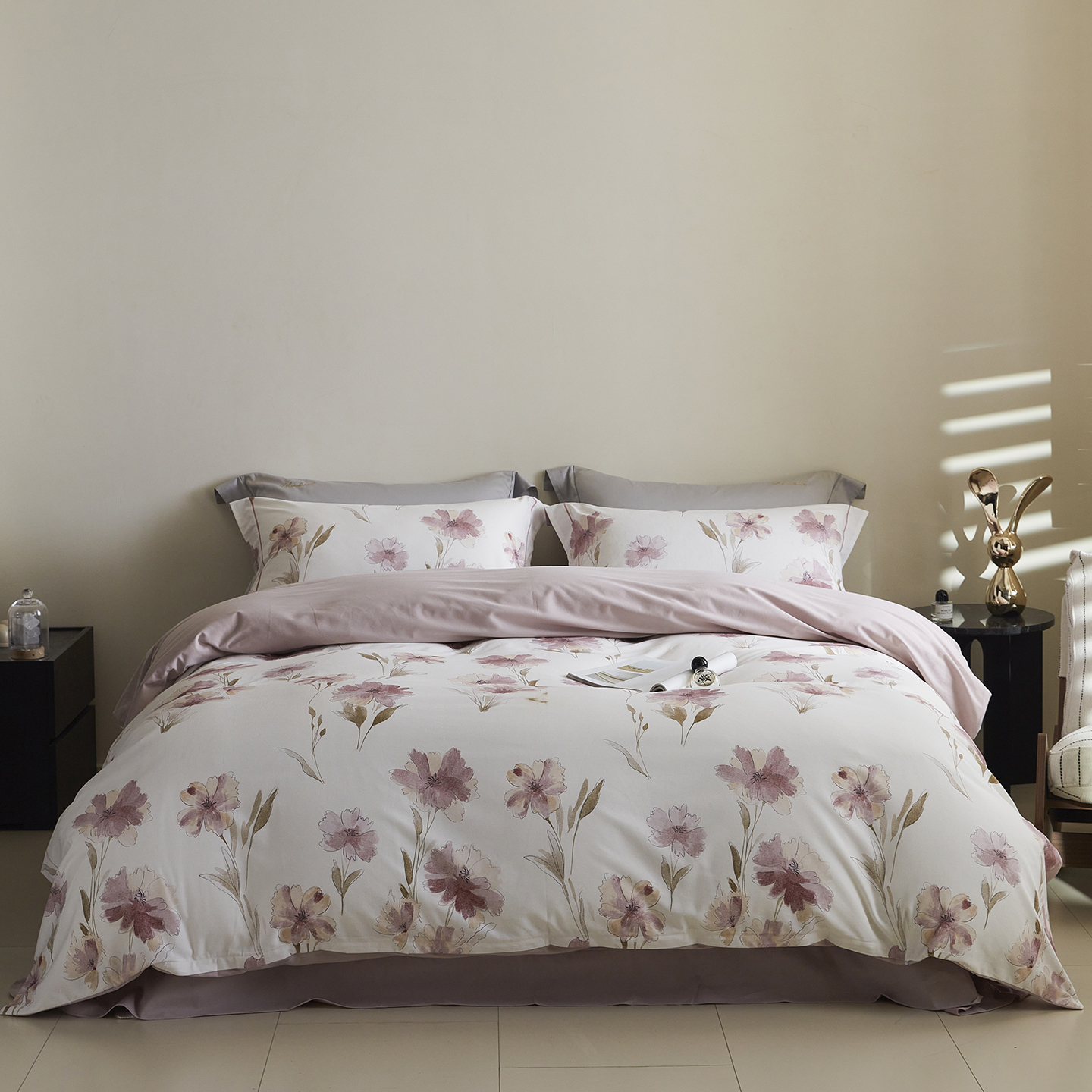 2025新款秋冬全棉生态磨毛四件套 锦朵-米