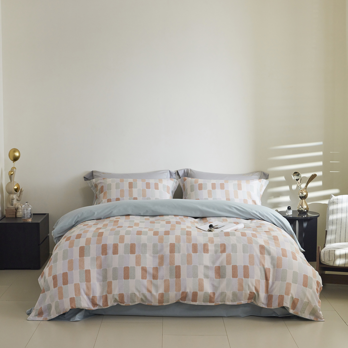 2025新款秋冬全棉生态磨毛四件套 闲偶绿