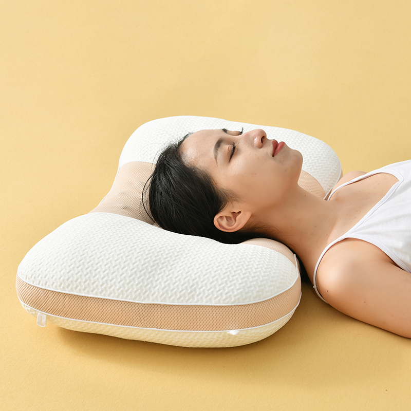 2023新款柔软舒颈颗粒按摩枕枕头枕芯 枕芯48*74cm/只粉