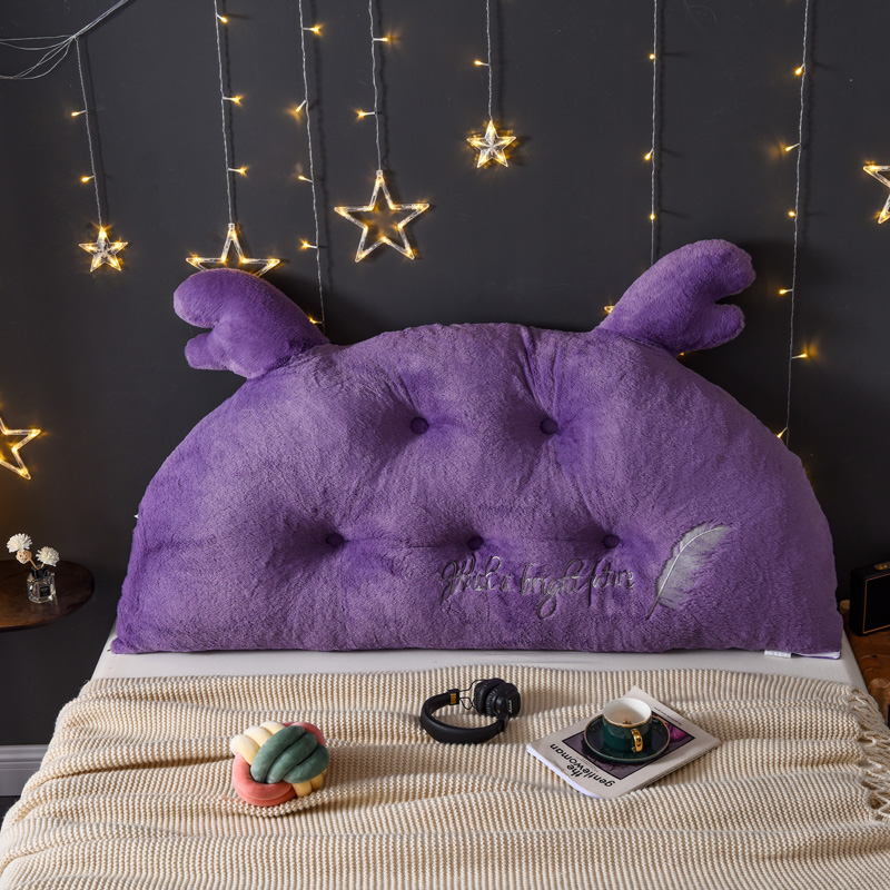 2019新款兔兔绒卡通造型床头靠垫 1.5m 紫色