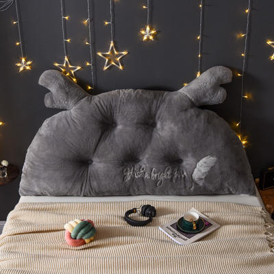2019新款兔兔绒卡通造型床头靠垫 1.5m 灰色