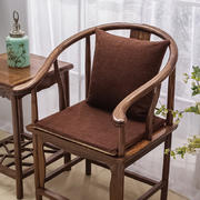 中式红木沙发坐垫办公室椅子垫子太师椅餐椅垫茶椅垫圈椅座垫定制 坐垫40*40厚3cm 绅士咖
