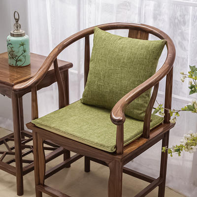 中式红木沙发坐垫办公室椅子垫子太师椅餐椅垫茶椅垫圈椅座垫定制 坐垫38*44厚3cm 橄榄绿
