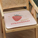 2023新款 数码印花冰丝包边坐垫椅垫 夏凉款 40X40cm 草莓季