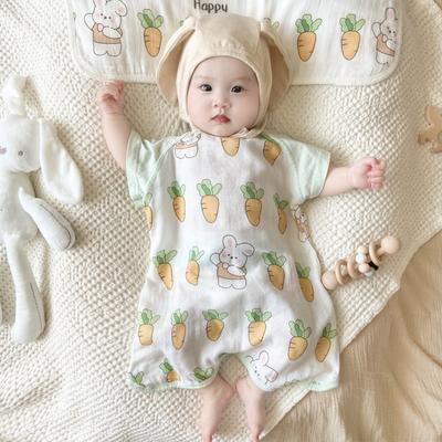 2023新款亲肤竹棉亲子家居服小模特图 婴幼儿按扣款M（推荐身高90-100cm) 萝卜兔
