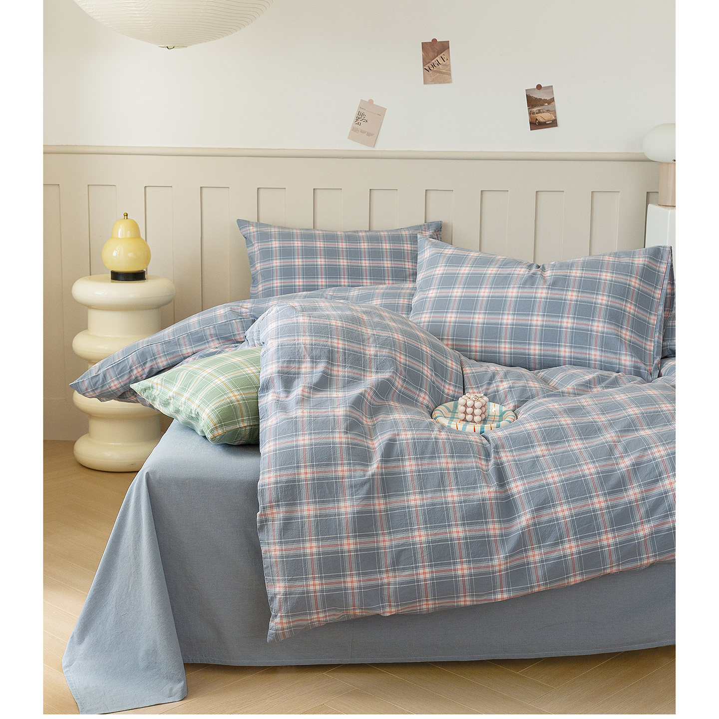 2025新款加厚水洗棉（面料） 抹茶-兰