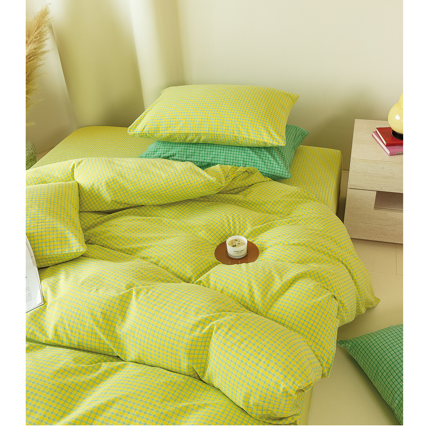 2025新款加厚水洗棉（面料） 小柠檬