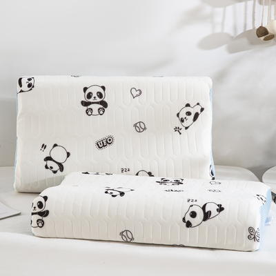2023新款小清新乳胶枕套带芯 30*50cm单枕套 小熊猫