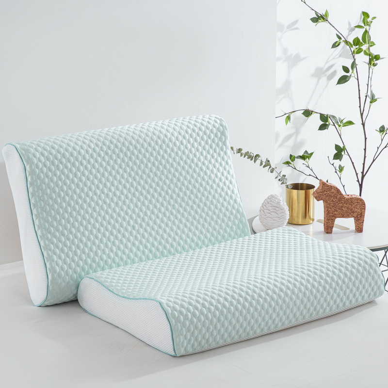 2024新款纯净版冰豆豆乳胶枕枕头枕芯 35*55cm枕套一只 纯净-清新绿