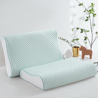 2023新款纯净版冰豆豆乳胶枕枕头枕芯 35*55cm枕套一只 纯净-清新绿