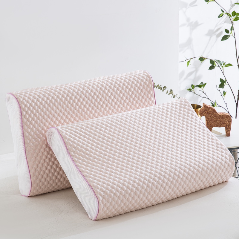 2024新款纯净版冰豆豆乳胶枕枕头枕芯 35*55cm枕套一只 纯净-蔷薇粉