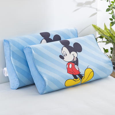 2023新款迪士尼水晶绒乳胶枕头枕芯枕套 含乳胶芯 27*44/6+6cm 米奇