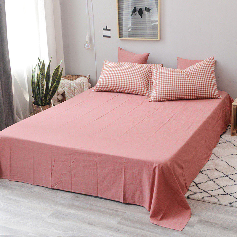 全棉色织水洗棉单品床单 240*250（单床单款） 红棕色