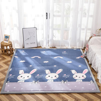 2021地垫地毯飘窗垫宝宝爬行垫(印花地垫) 100厘米*200厘米（厚度2cm） 萌萌兔